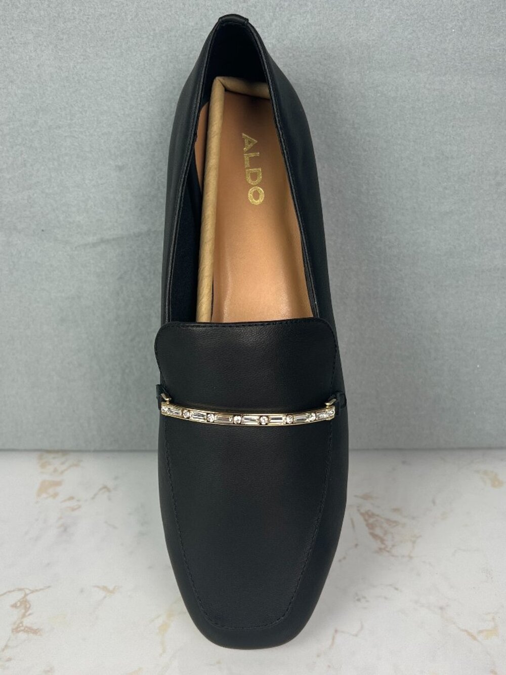 ALDO Tayley Loafer SINGLE LEFT SHOE ONLY Slipon Black Dress Flat Squared Toe 8.5
